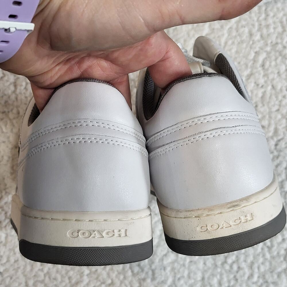 Coach C201 Leather Sneaker White low top Trainers men's size 7.5D - Picture 5 of 8